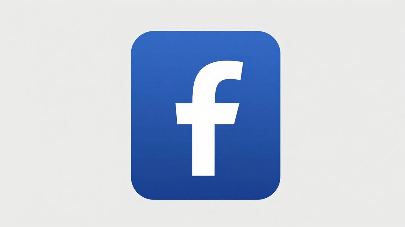 Open innovation examples for companies. Facebook logo on a plain background.
