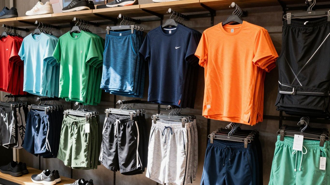 Sports clothes on sale at trusted retailers.