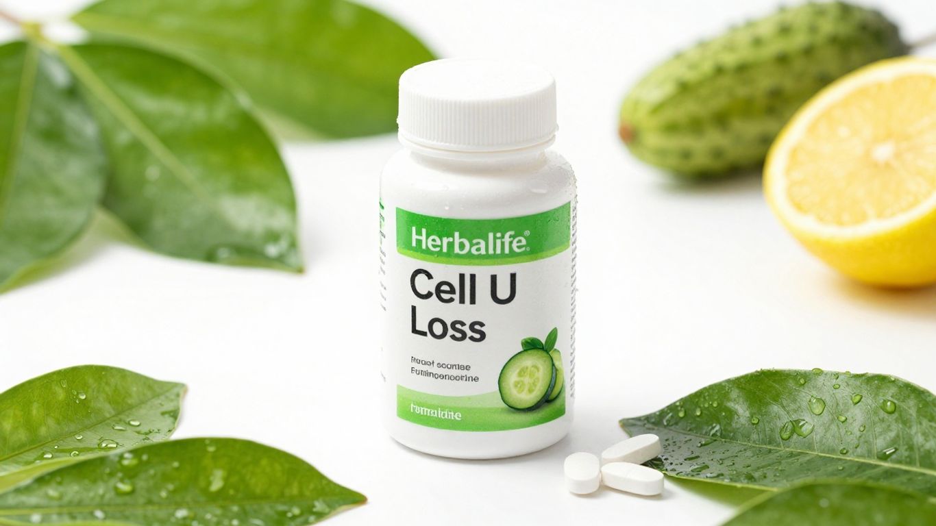 Herbalife Cell U Loss tablets with fruits and leaves