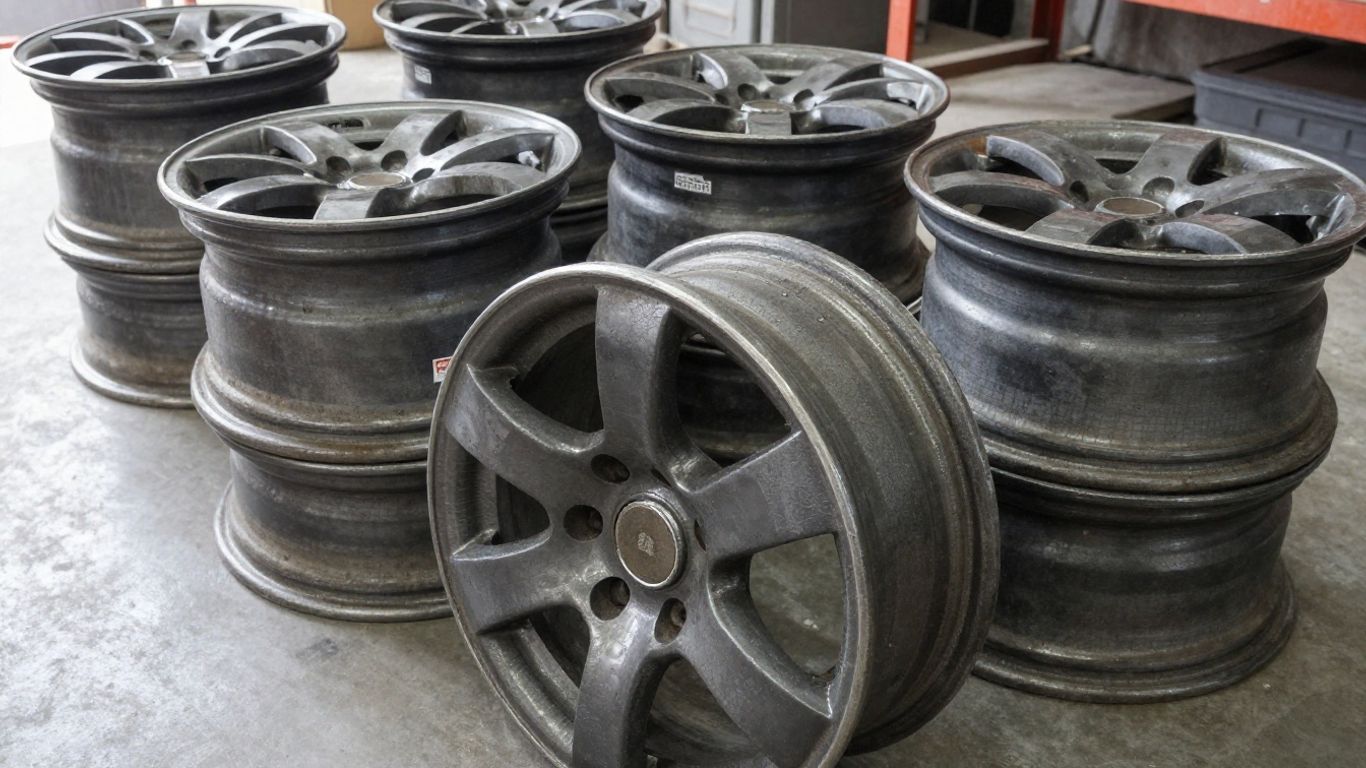 Worn yet sturdy alloy wheels for sale