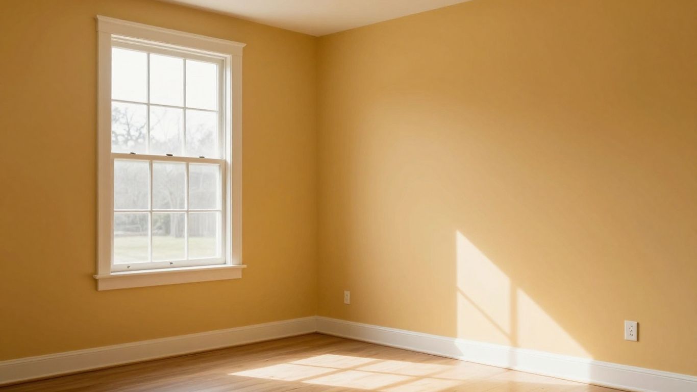 Newly painted interior living room in Dacula, Georgia.