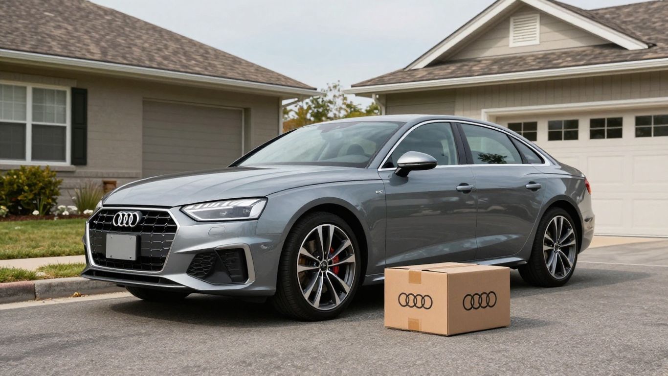 Audi parts delivery to a home.