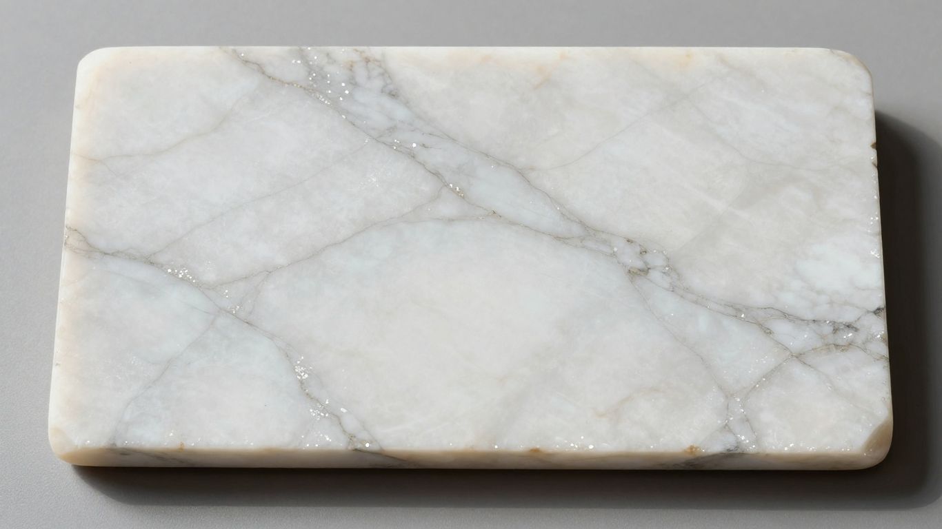 Sparkling Thassos marble slab sketch