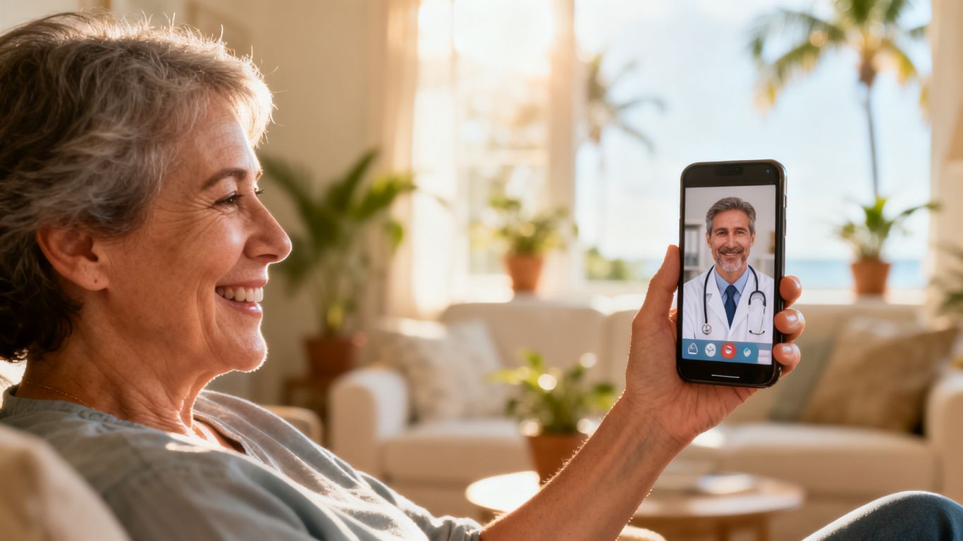 Florida patient on telehealth call for anxiety medication.