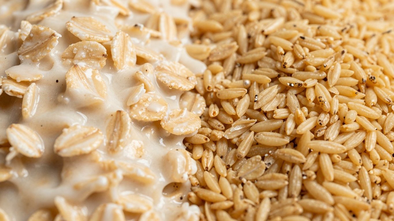 Cooked oats and polenta textures