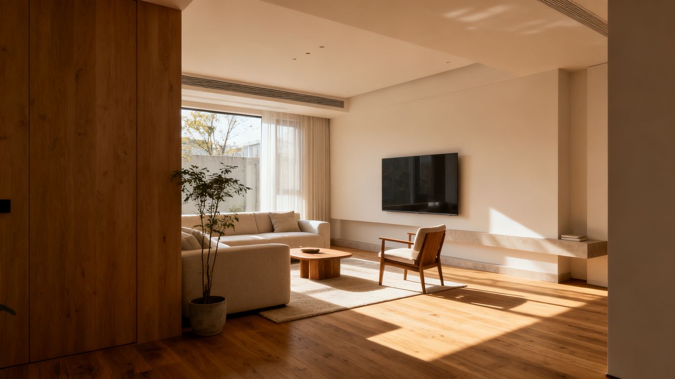 Interior view of a living space with clean airflow