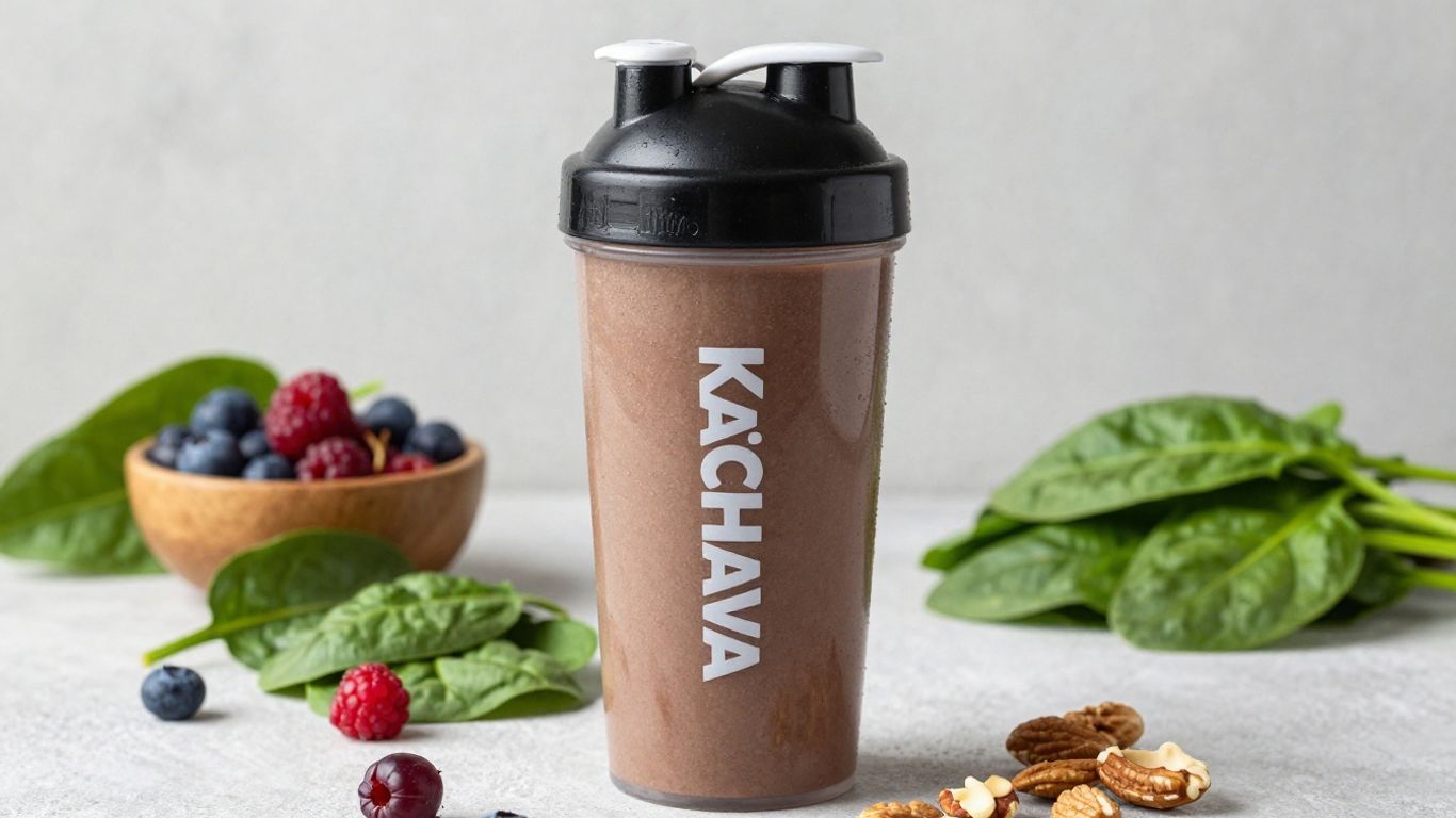 Ka’Chava Whole Body Meal shake with fresh ingredients.
