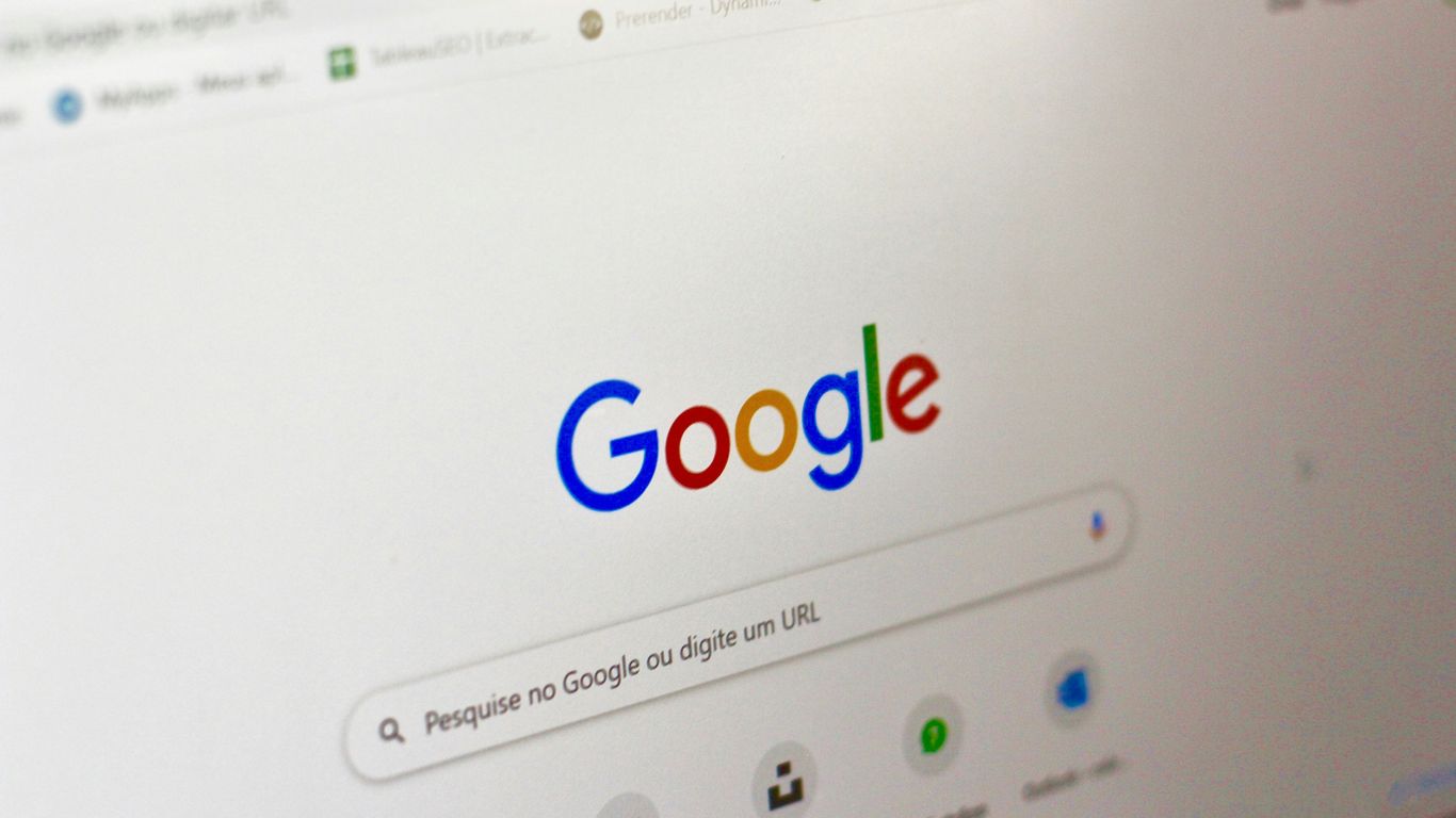 Resultados de busca em uma tela de computador