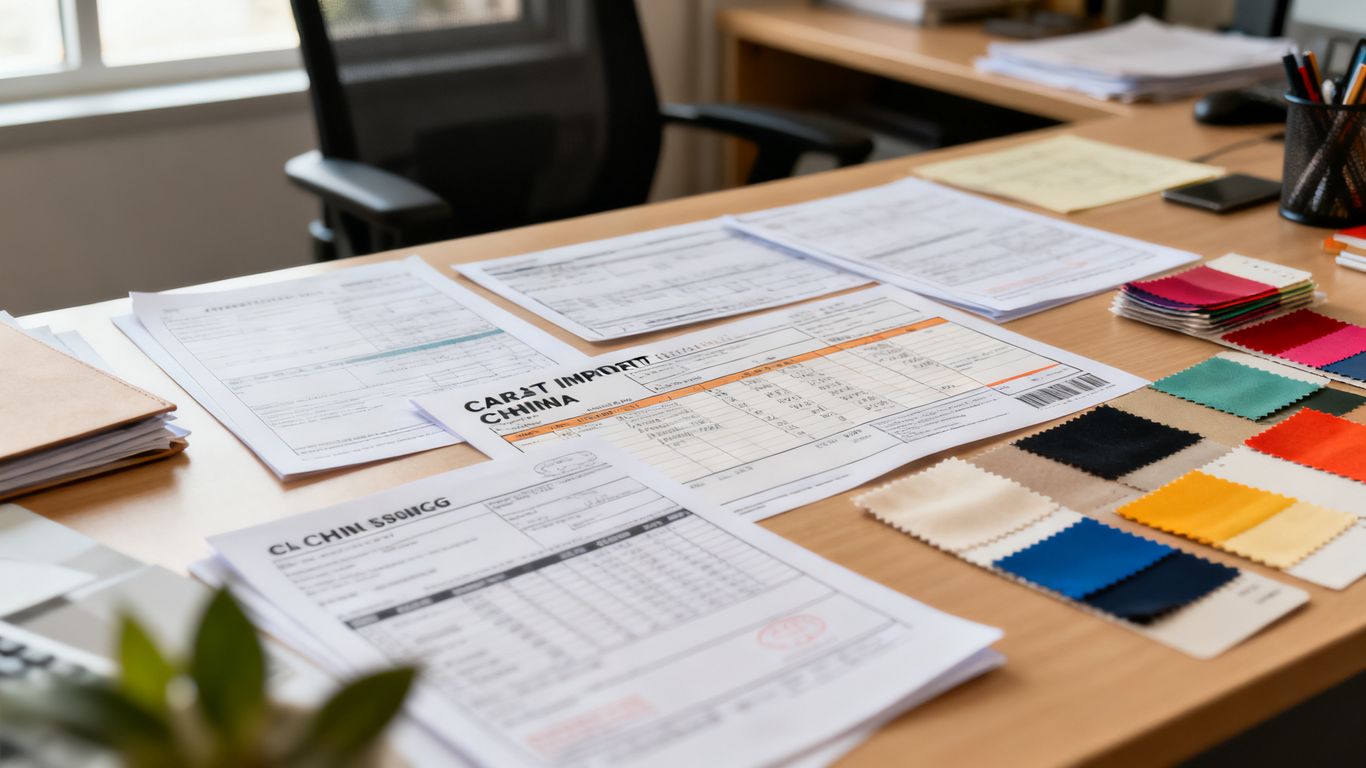 Reviewing an itemized sourcing service quotation in a shipping office
