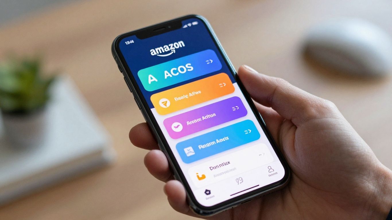 Amazon ACOS growth strategies on a smartphone screen.