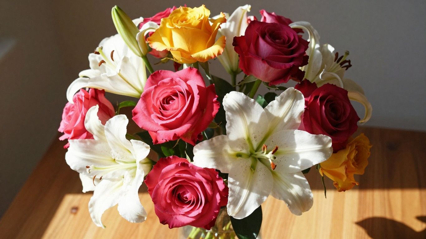 Colorful flower bouquet for a grandparent.