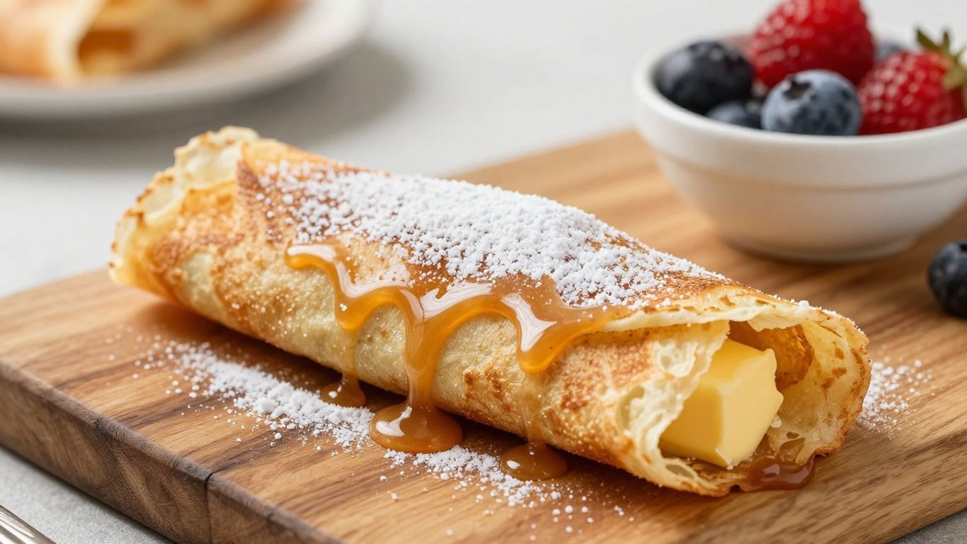 Brittany crêpes with caramel and berries