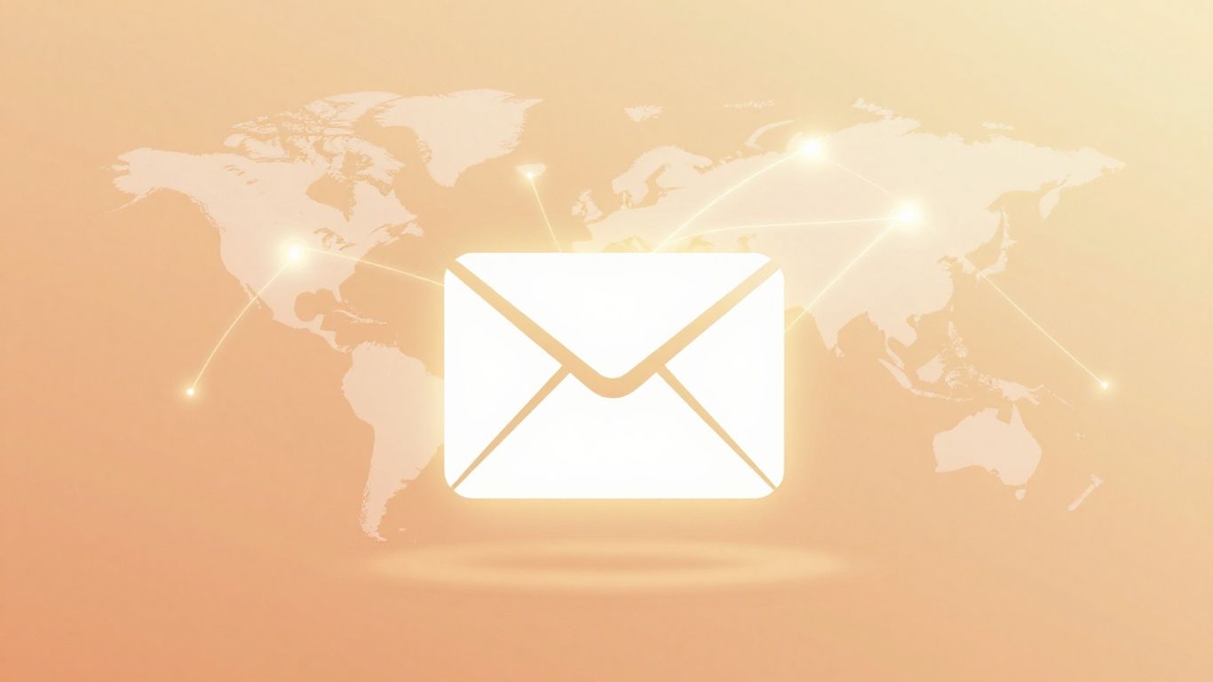 Email domain warming and global outreach concept