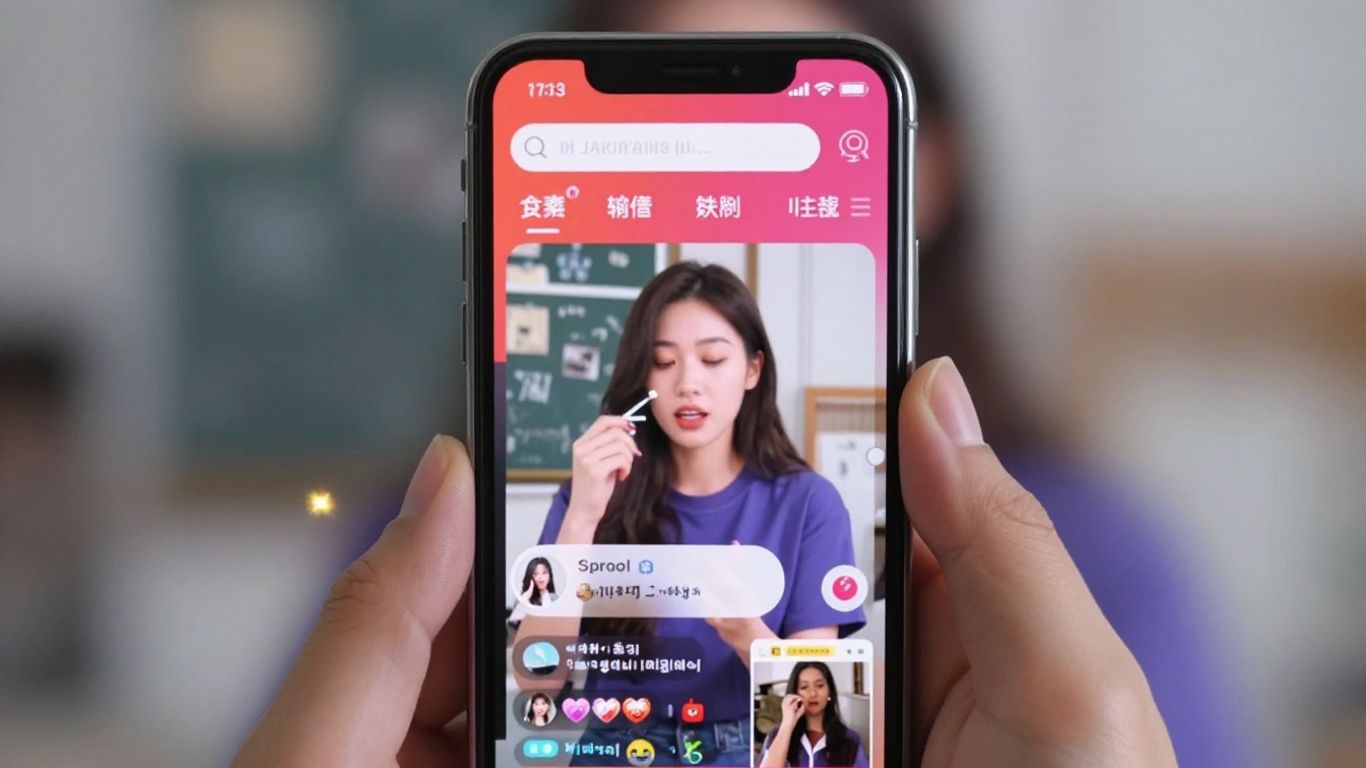 Short-form video on a smartphone screen.