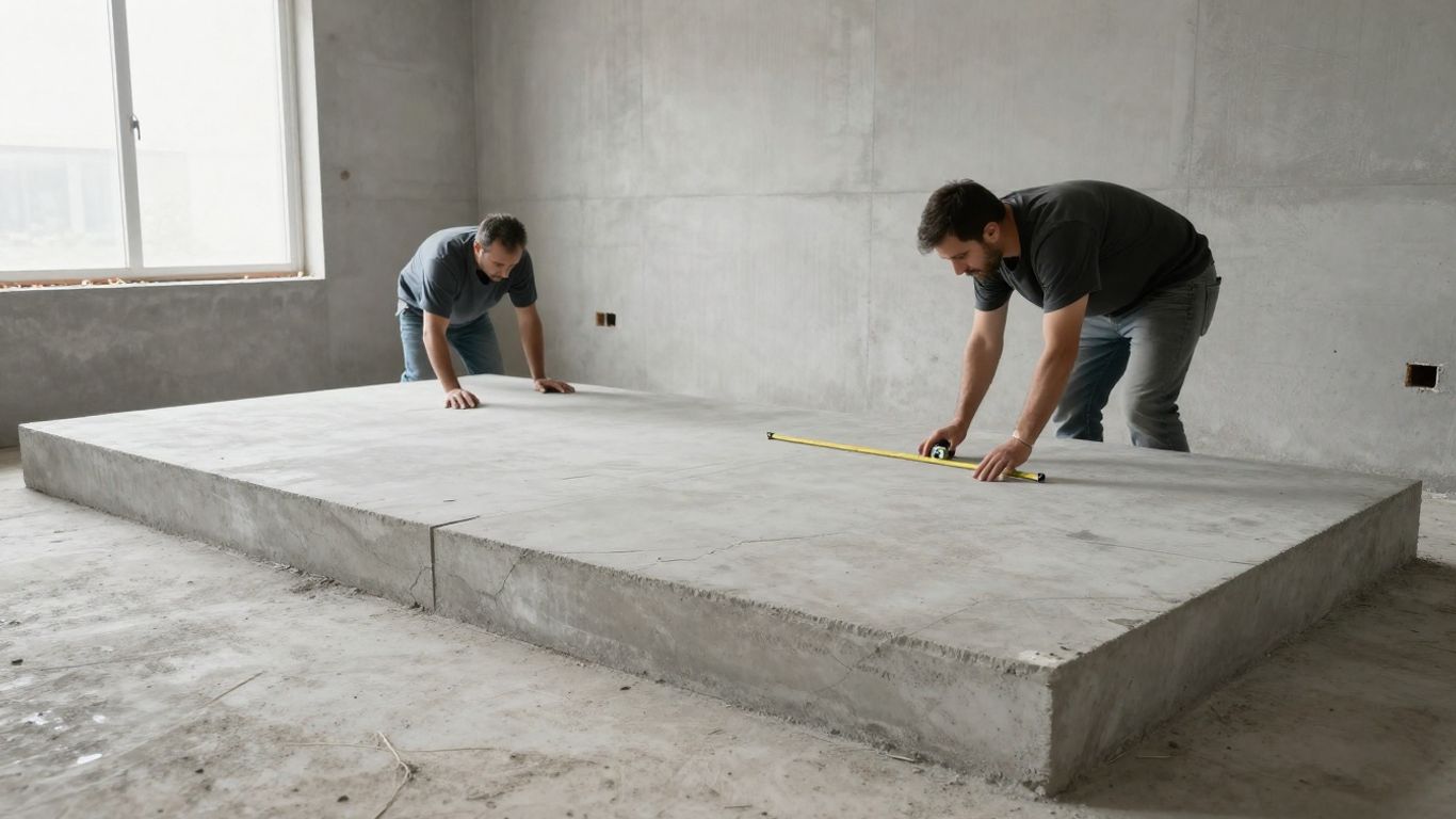 Concrete slab inspection before grinding