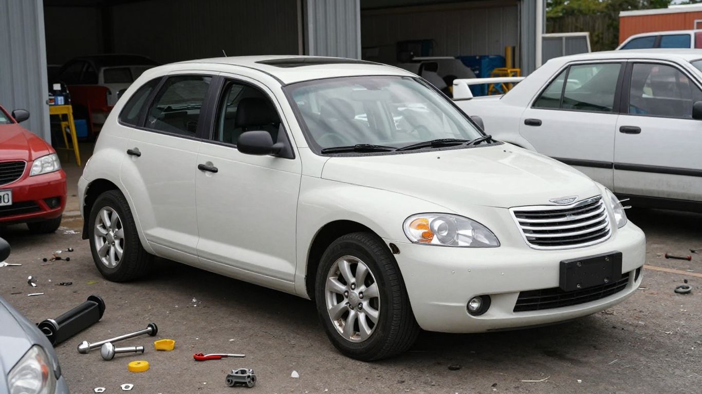 Chrysler PT Cruiser parts at a Geelong wrecking yard.