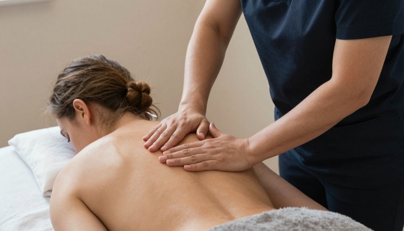Edyta Dolecki performing a gentle and professional holistic massage treatment