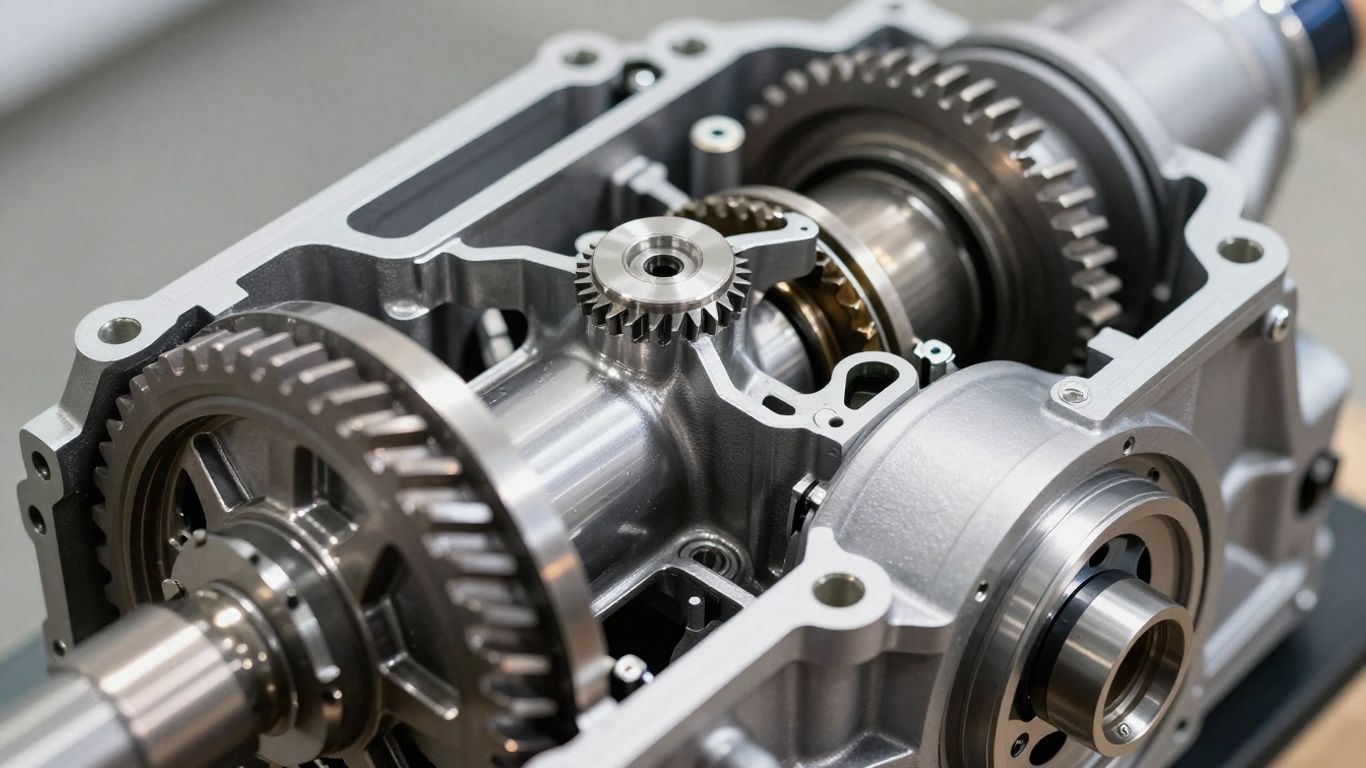 Subaru automatic transmission close-up, gears visible