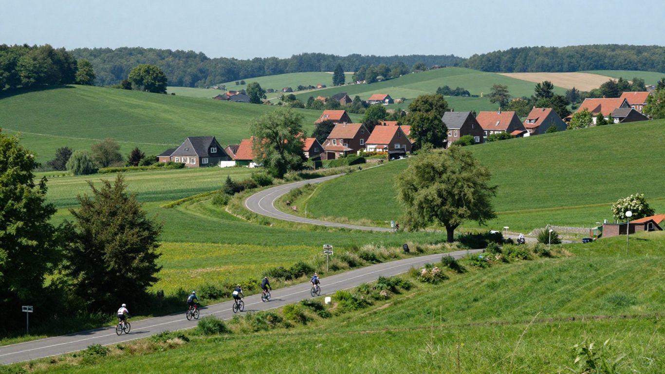 Fietsers op de Mergellandroute in Zuid-Limburg