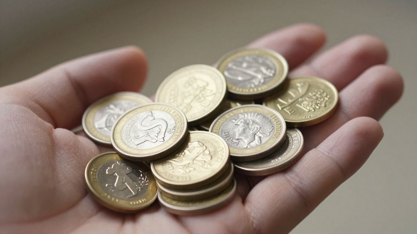 Collection of valuable gold and silver coins.