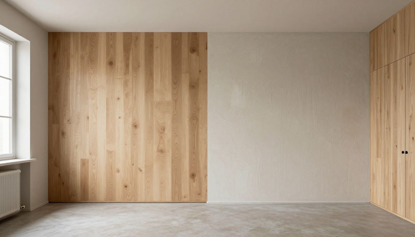 Dull versus correctly waxed Venetian plaster comparison