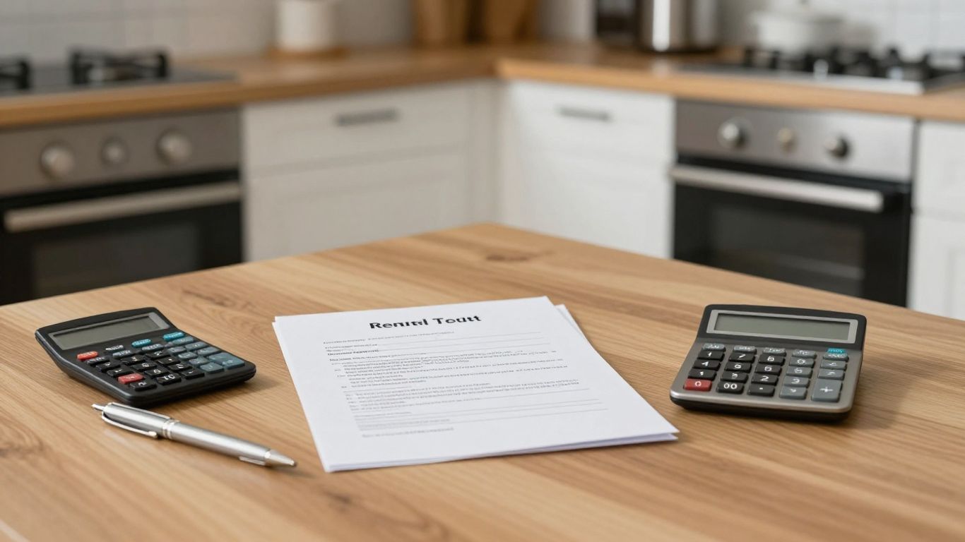 Tenant reviewing a rent notice at home