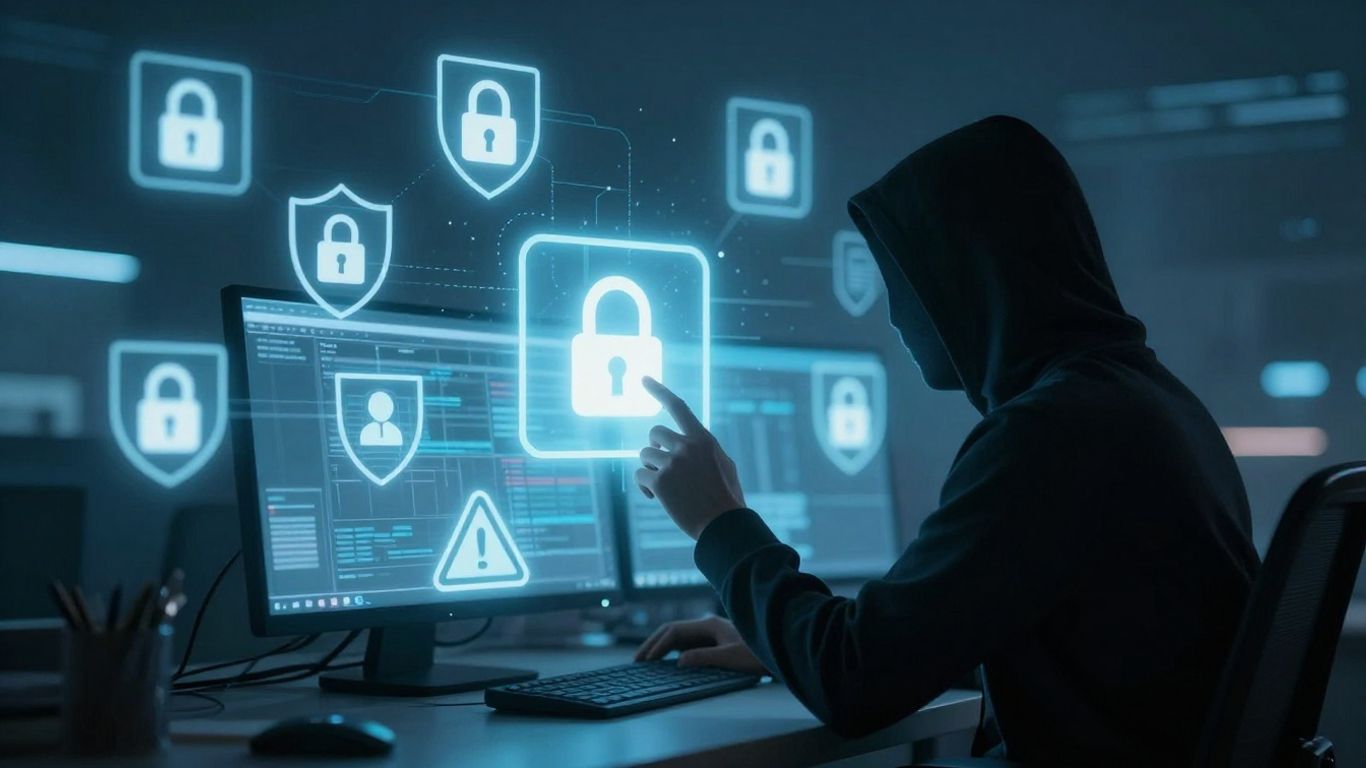 Cibersegurança, proteção contra fraudes online e phishing.