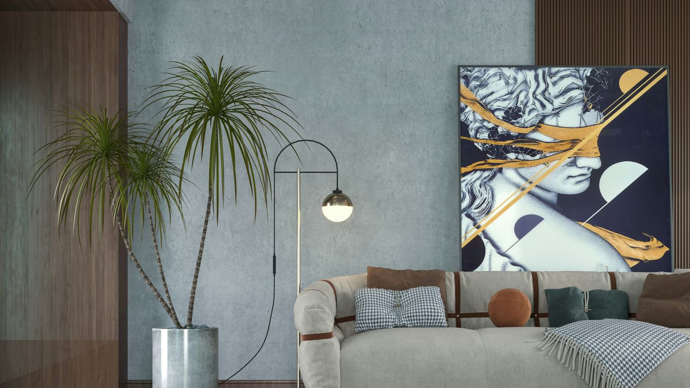 Modern interior featuring acrylic room dividers