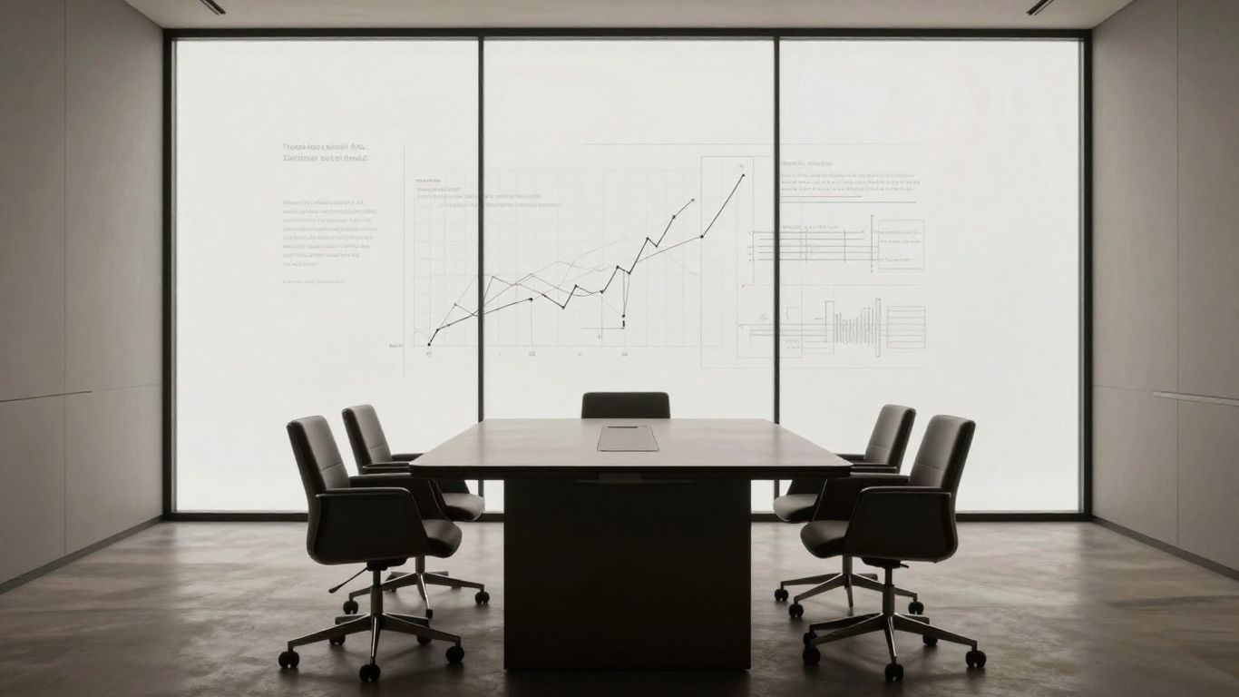 Executive leadership navigating growth strategies in a modern office