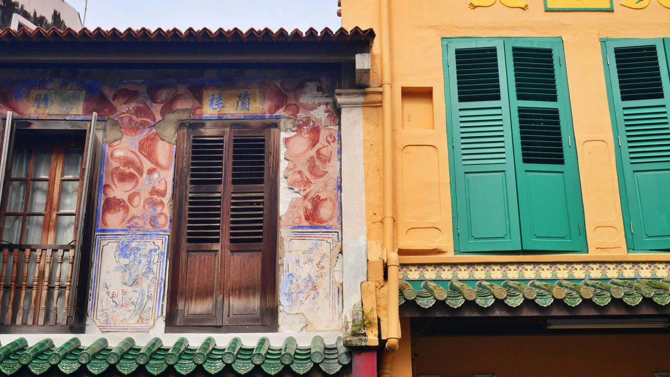 a couple of buildings with windows