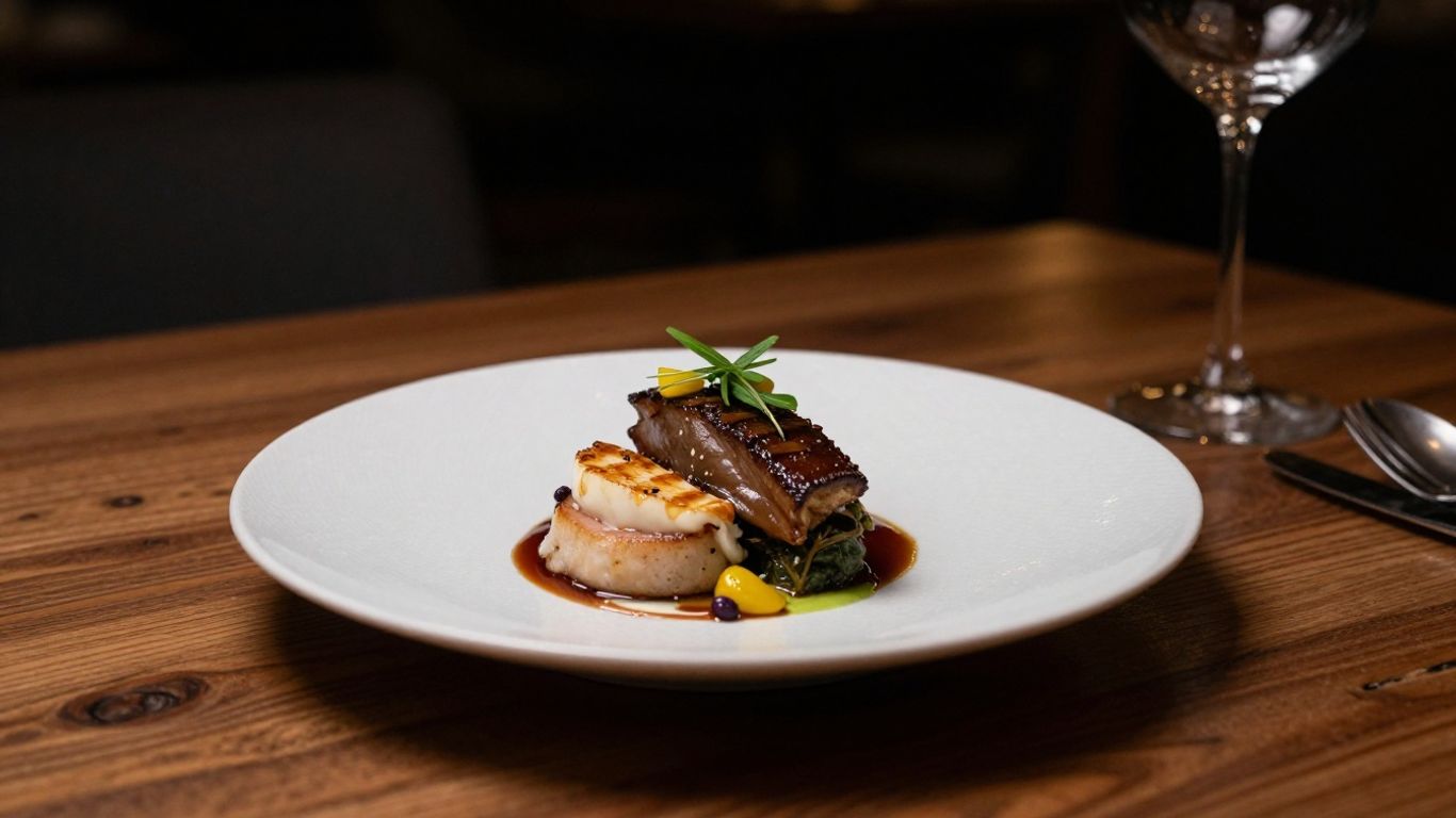 Gourmet dish at A L’heure De La Bouche, Spa, Belgium