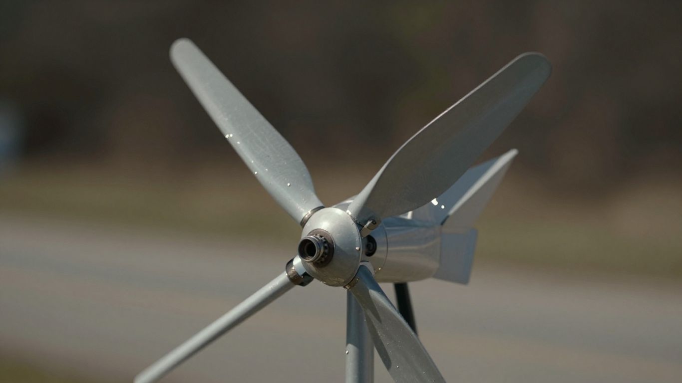 Éolienne faite maison avec des matériaux recyclés