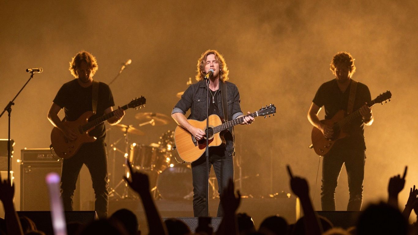 Country music artist performing on stage