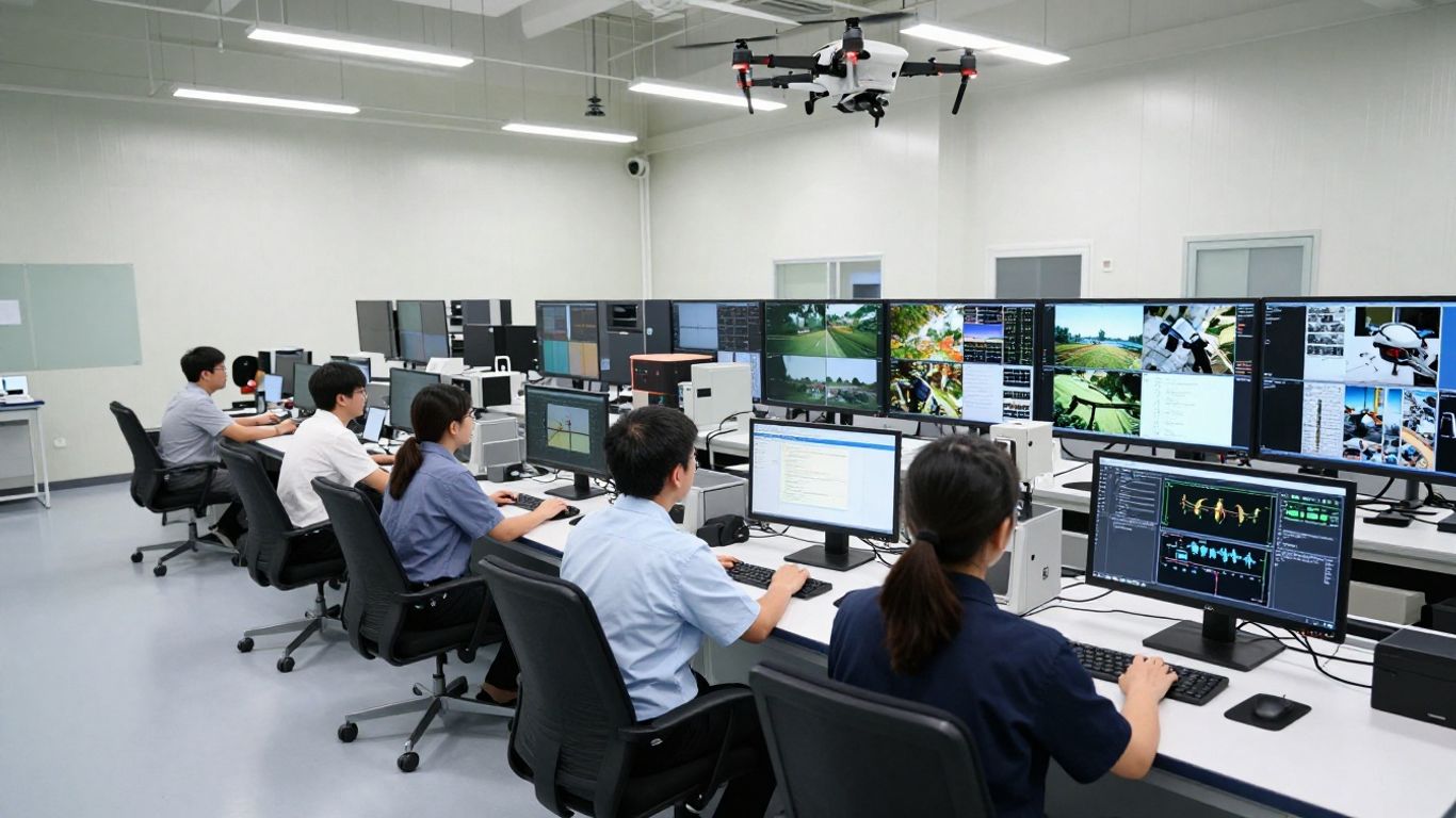 Secure industrial drone flight