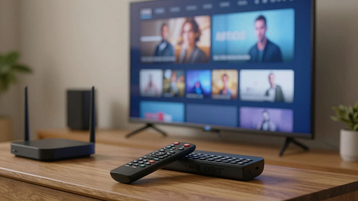 Living room television streaming live sports
