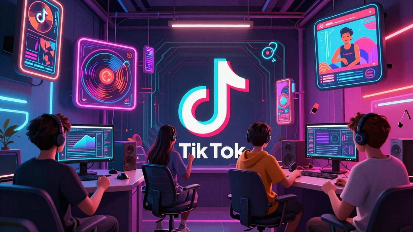 Vertical AI music video visuals for TikTok.