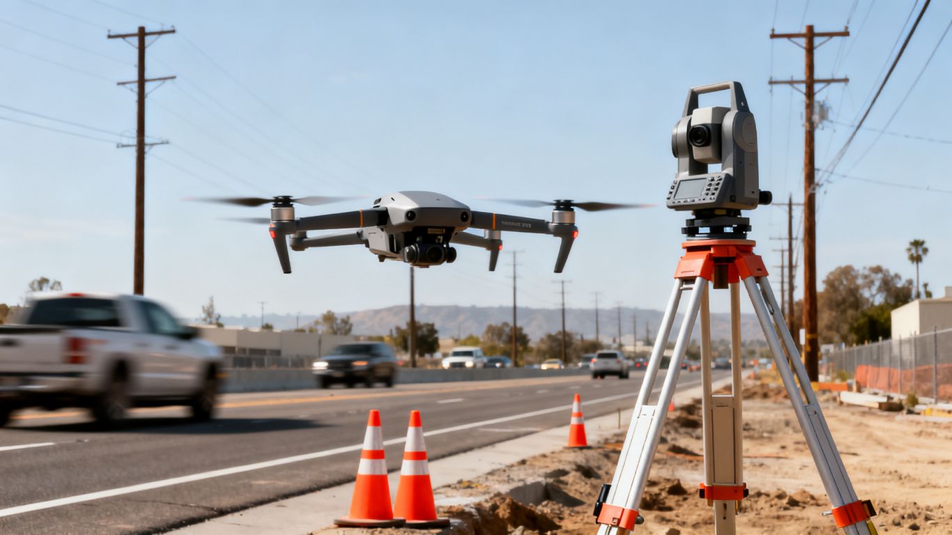 Planned drone mission over Sacramento infrastructure corridor