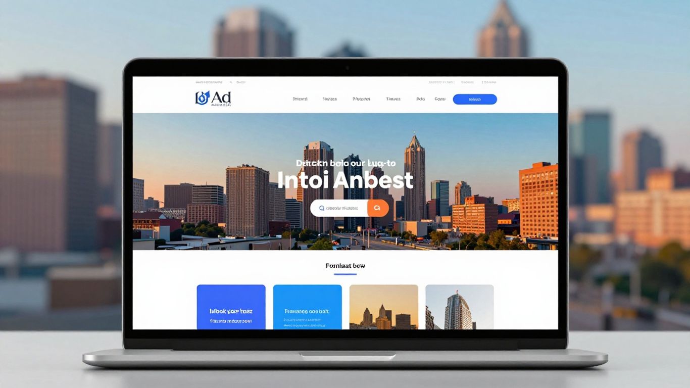Detroit web design services on a laptop screen.