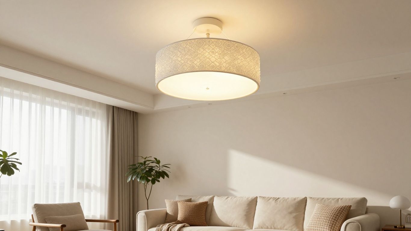 Stylish Dunelm ceiling light fixture in a modern room.