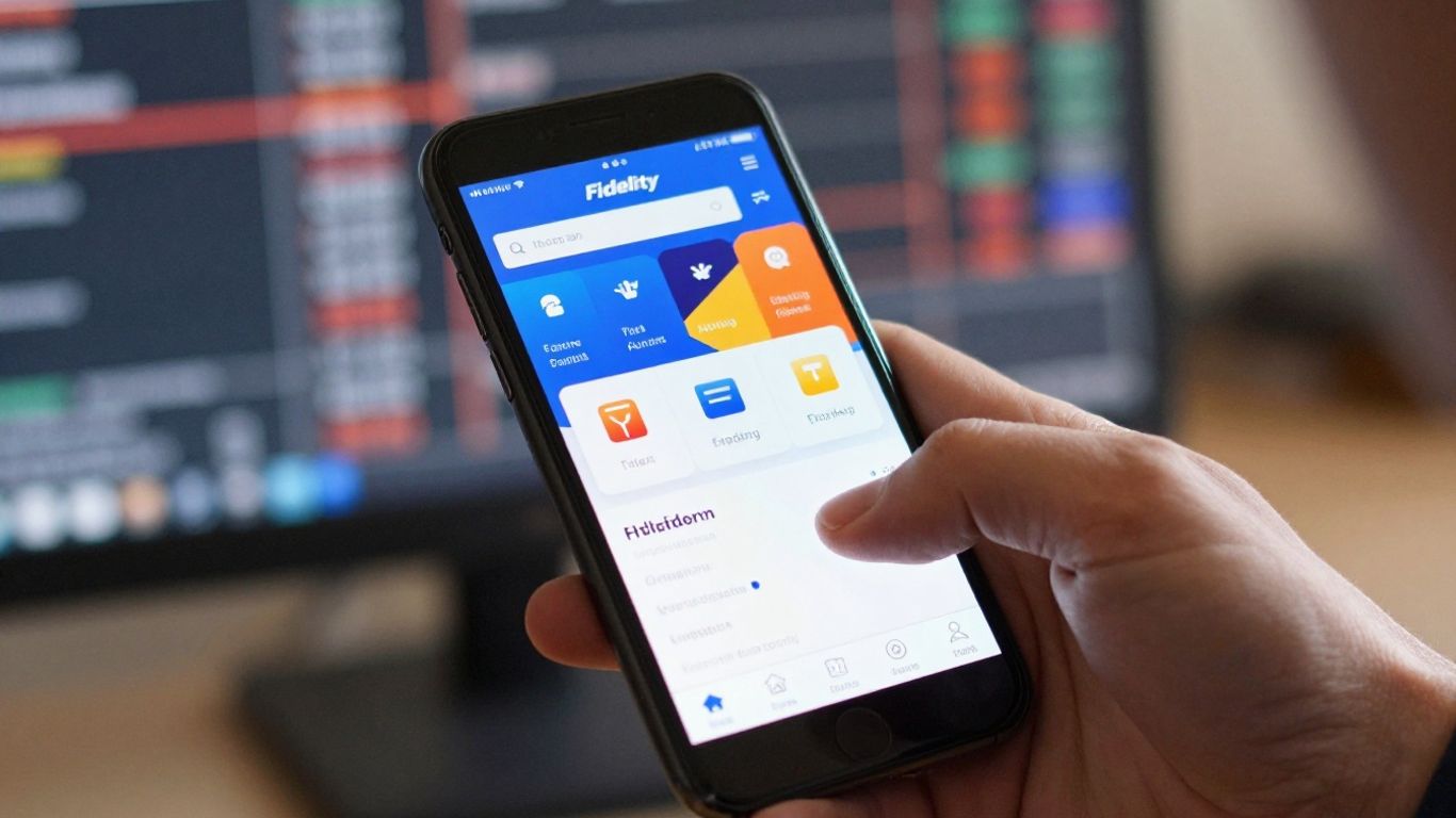 Fidelity trading app on a smartphone screen.