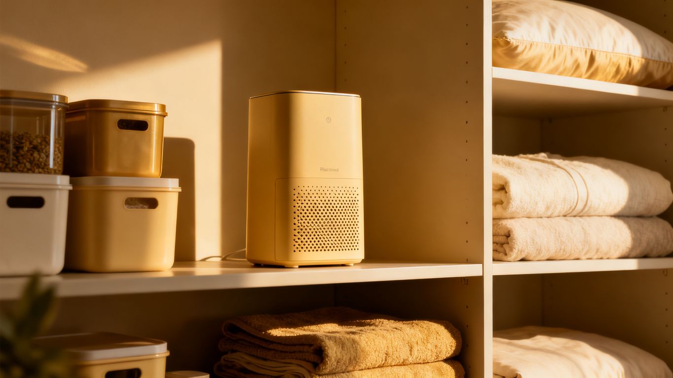 Dehumidifier in tidy room