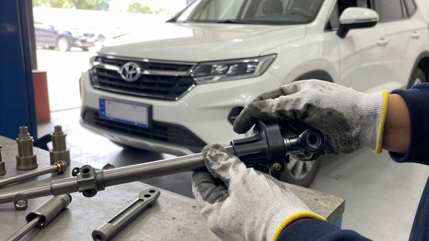 Vehicle details beside steering rack