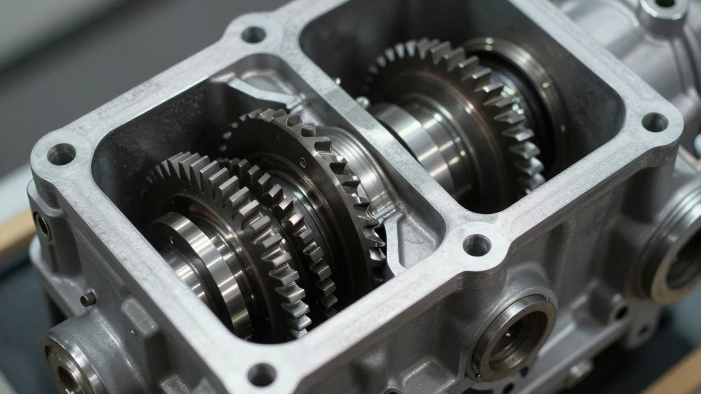 Used automatic transmission close-up