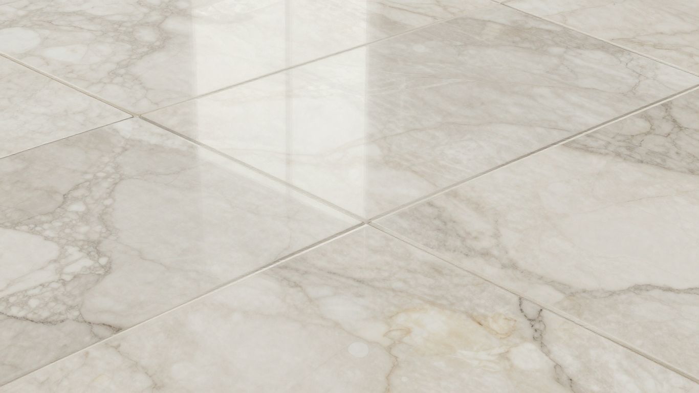 Marble tiles with subtle veining, close-up sketch.