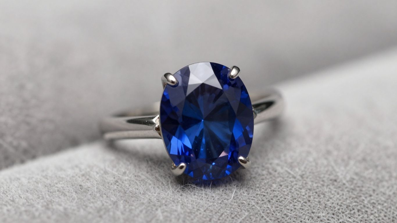 Close view of protective gemstone ring setting