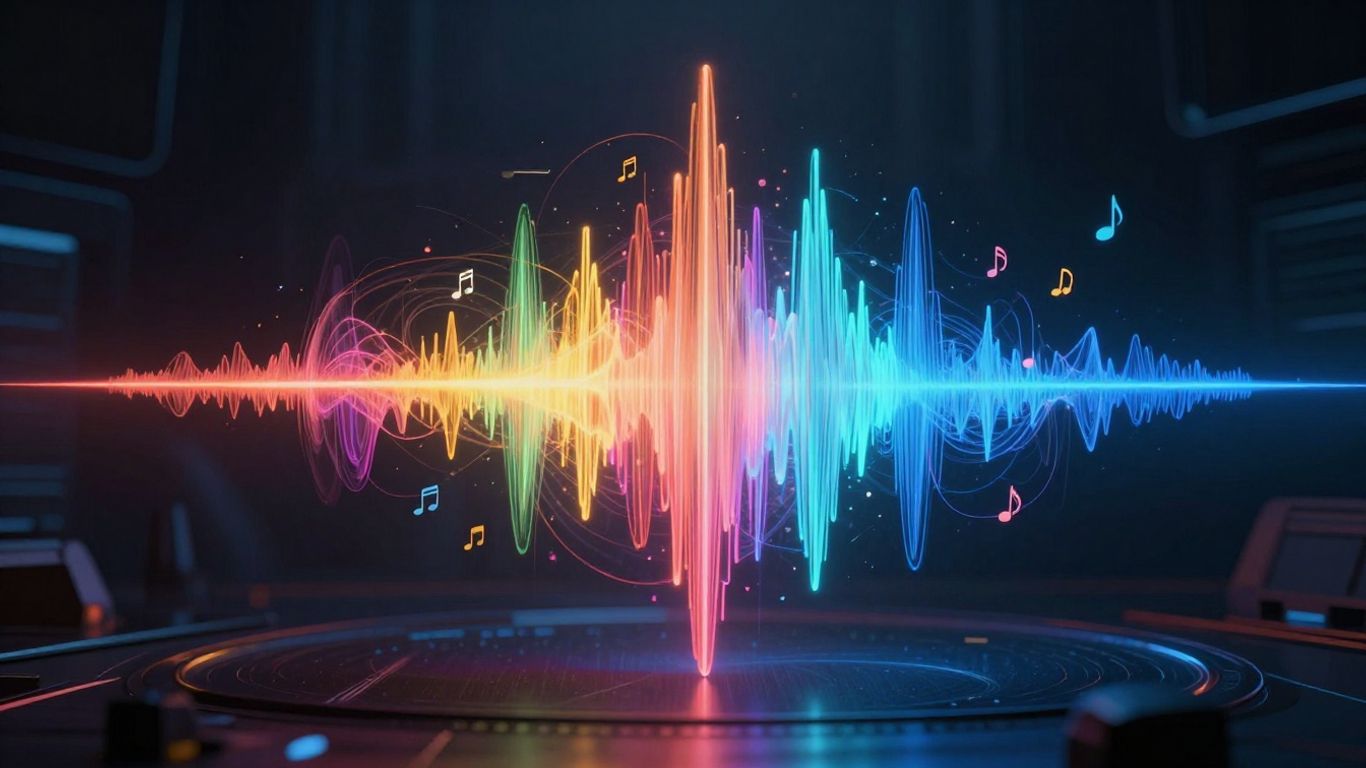 AI creating music from digital interface