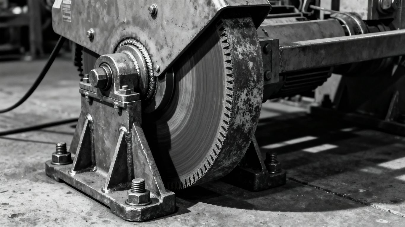 Heavy-duty industrial metal grinder in operation - Dai Nhan Machinery