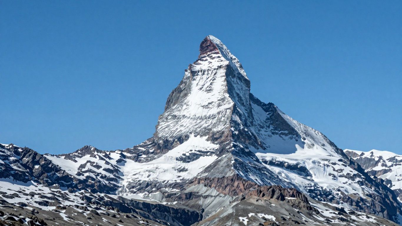 Matterhorn Gipfel bei Sonnenschein