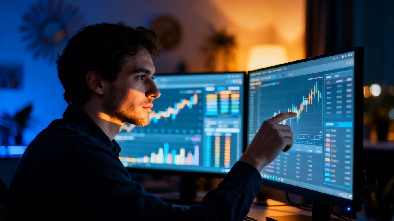 Data trends on screen