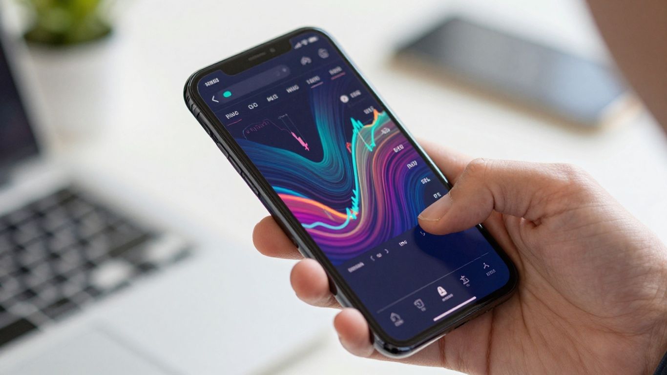 Person trading CFDs on a mobile phone in Australia.